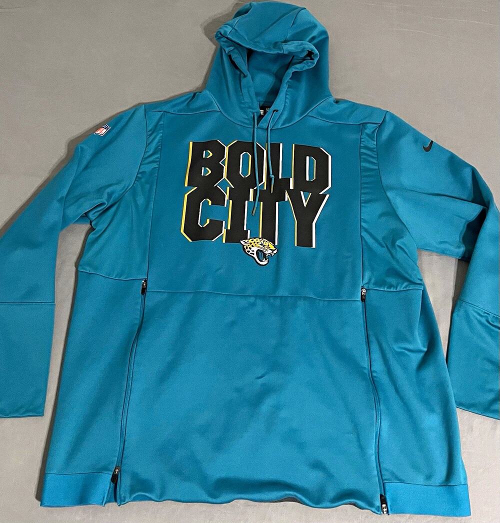 Nike NFL Team Issued Jacksonville Jaguars Bold City Hoodie Staff Carter Musgrave